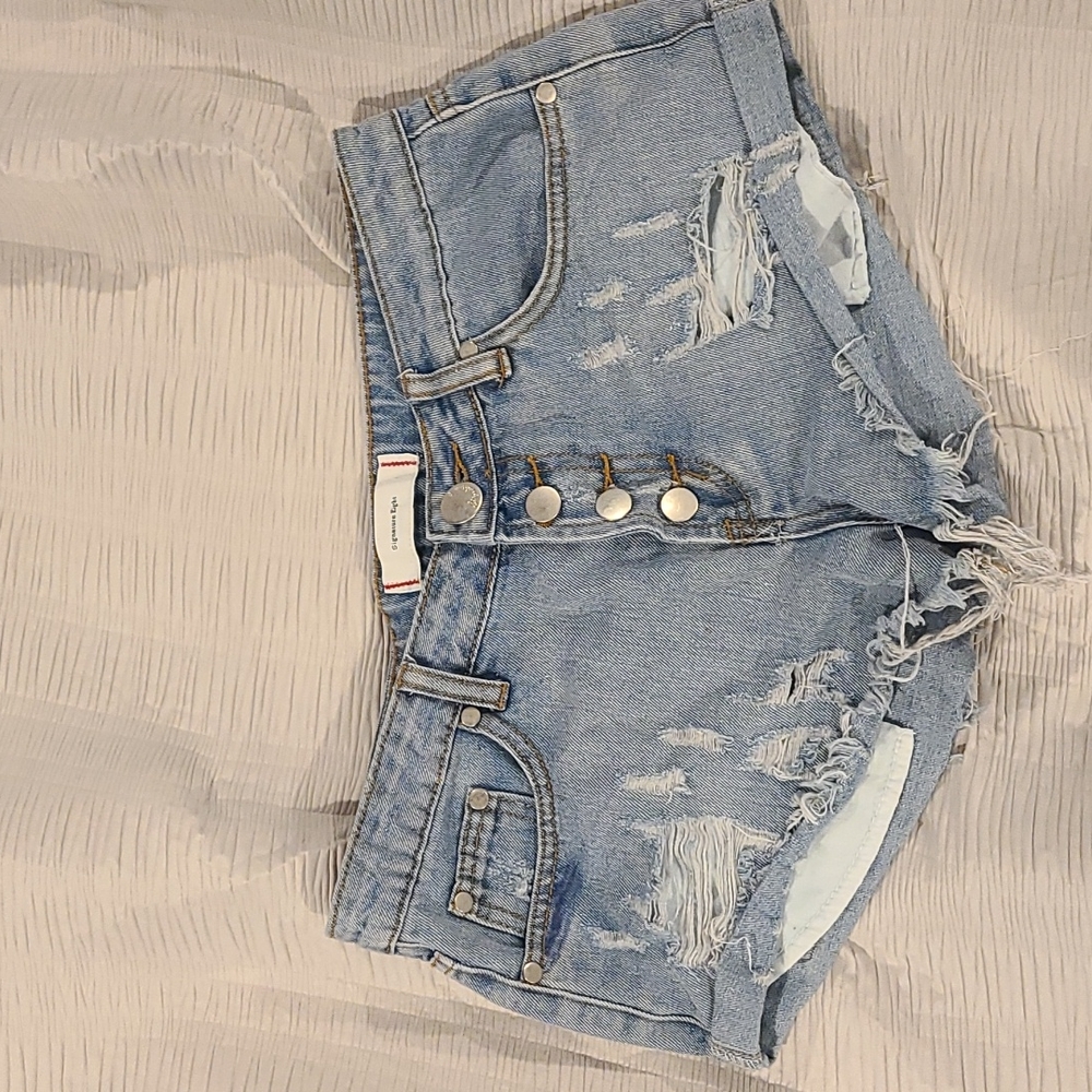 Distressed Jean shorts